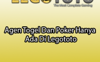 Agen Togel Dan Poker Hanya Ada Di Legototo